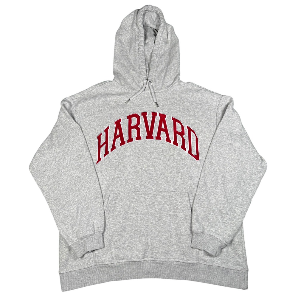 H M Harvard University Grey Hoodie Sweatshirt‎ Unisex Size Medium